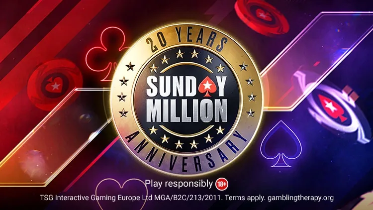 Sunday Million do PokerStars отмечает 20 лет специальным выпуском