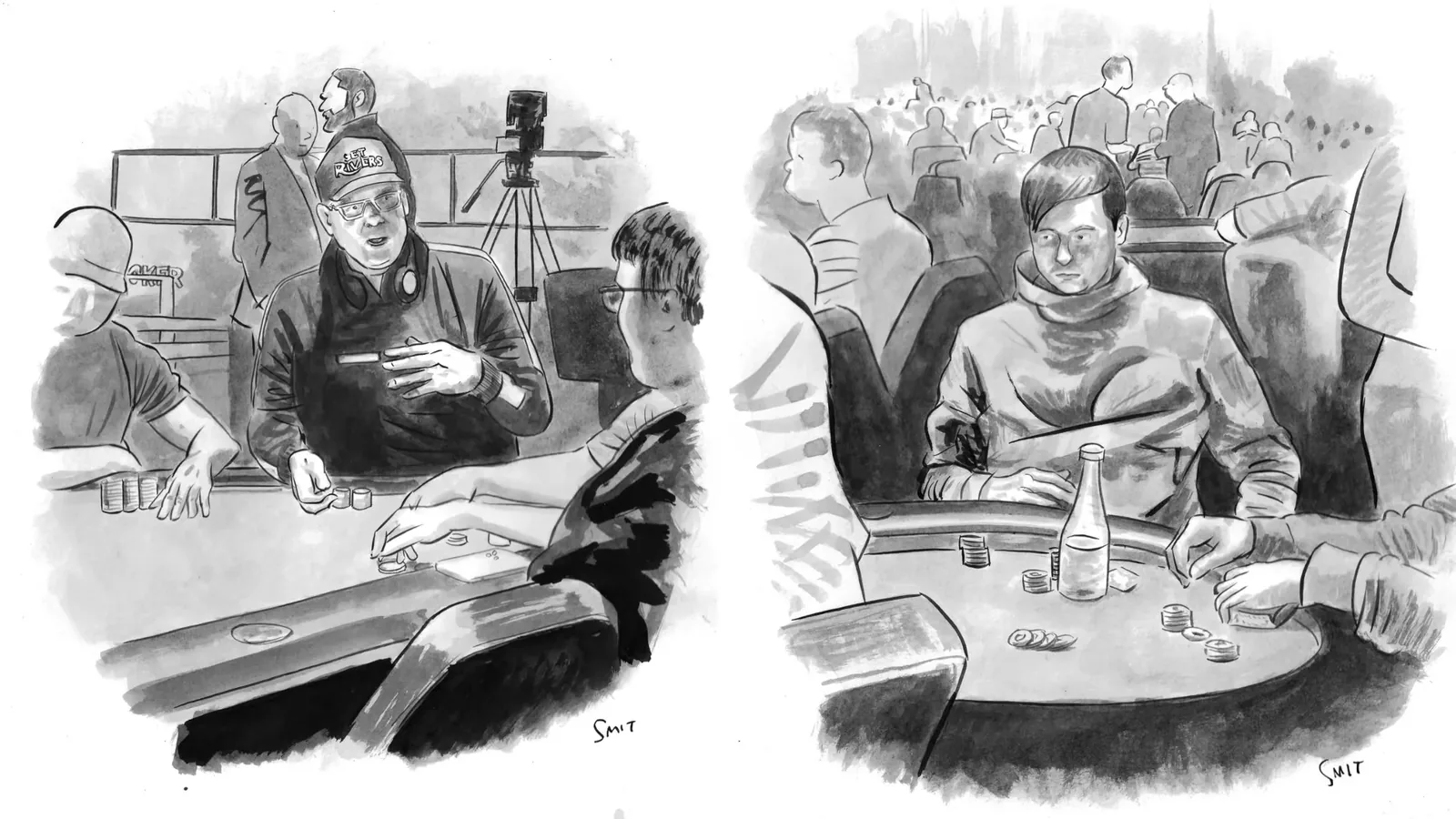 Карикатурист влюбляется в покер во время WSOP и создает красивые иллюстрации