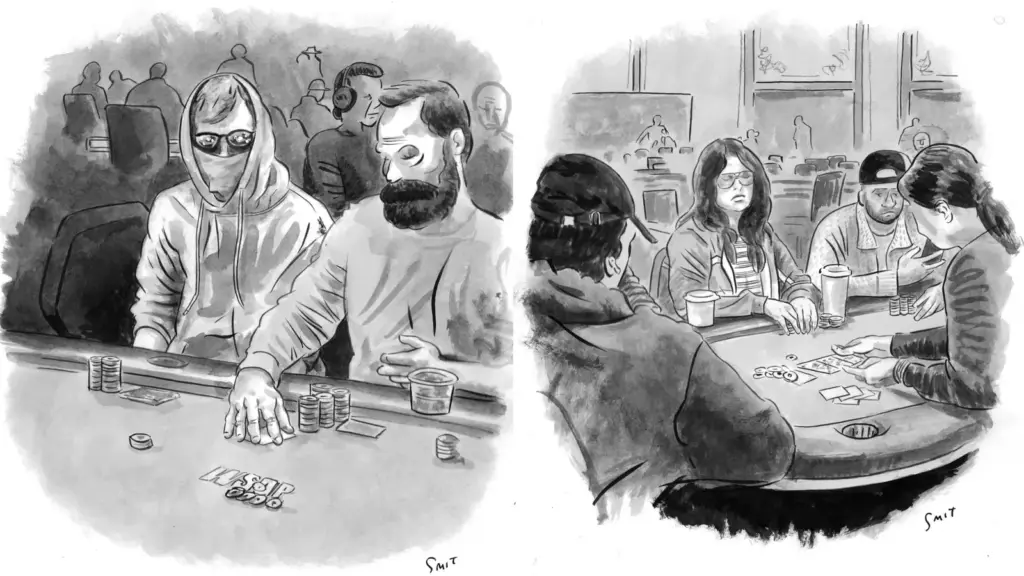 Карикатурист влюбляется в покер во время WSOP и создает красивые иллюстрации