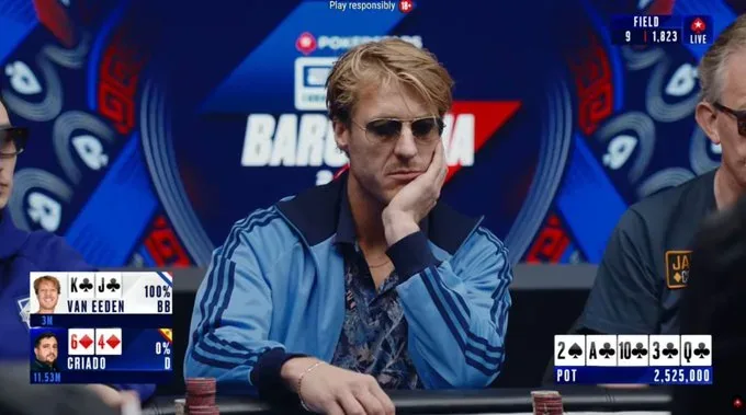 Голландец собрал Роял Флеш на EPT Barcelona и спрятал карты после выигрыша банка